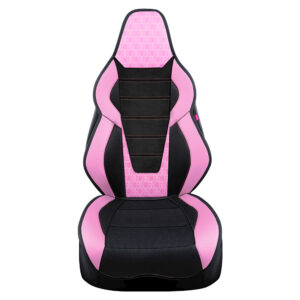 BARBIE CUBRE ASIENTO Y RESPALDO NEGRO C/VIVOS ROSA