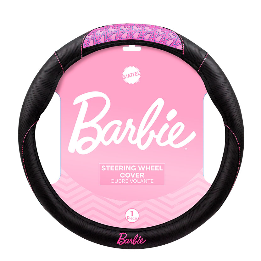 BARBIE CUBRE VOLANTE 38CM NEGRO C/APLIQUE Y VIVO ROSA