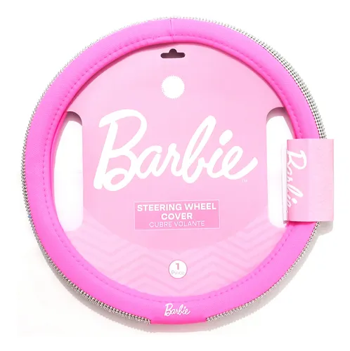 BARBIE CUBRE VOLANTE 38CM ROSA C/BRILLOS PLATEADOS