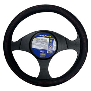 GOODYEAR CUBRE VOLANTE 38CM NEGRO C/COSTURA HILO "ROJO"