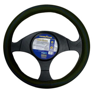 GOODYEAR CUBRE VOLANTE 38CM NEGRO C/COSTURA HILO "AZUL"