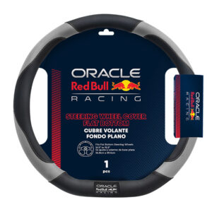 REDBULL CUBRE VOLANTE 38CM BASE PLANA NEGRO C/LATERALES EN GRIS