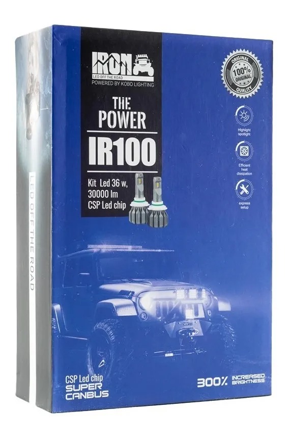 IRON CREE LED IR100 "H1" 36W CANBUS C/COOLER