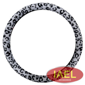 IAEL CUBRE VOLANTE 38CM ANIMAL PRINT BLANCO Y NEGRO