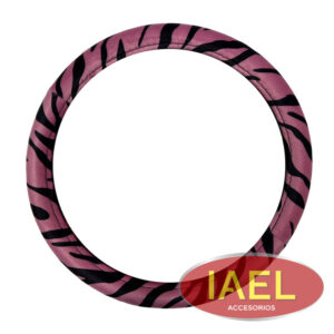 IAEL CUBRE VOLANTE 38CM ANIMAL PRINT ROSA
