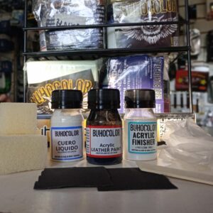 BUHOCOLOR DR CUERO KIT CUERO LIQUIDO REPARADOR BUTACA "NEGRO"