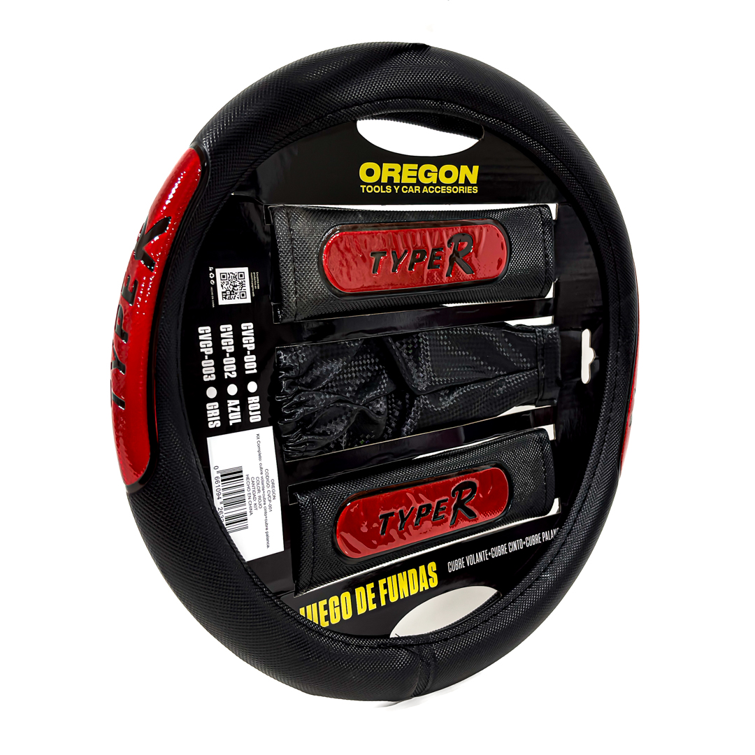 OREGON KIT CUBRE VOLANTE 38CM+CUBRE CINTURON + FUELLE C/REFLECTIVO "ROJO" - Imagen 2