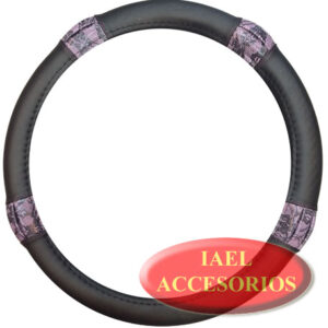 IAEL CUBRE VOLANTE 38CM SNAKE NEGRO C/ESTAMPADO FLORES VIOLETA