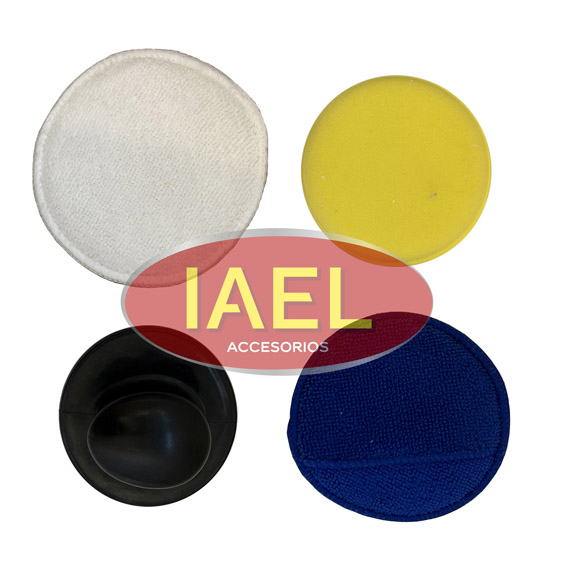 IAEL JGO PAD DISCO APLICADOR MICROFIBRA CON MANGO 12CM X3 - Imagen 2