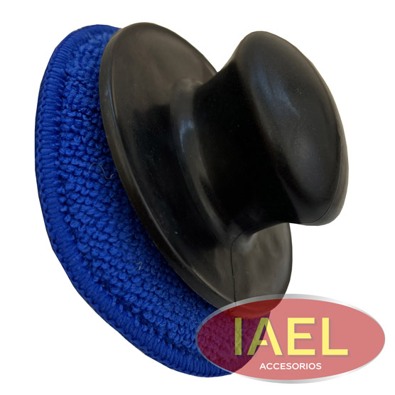 IAEL JGO PAD DISCO APLICADOR MICROFIBRA CON MANGO 12CM X3 - Imagen 3