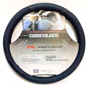 MOTORA CUBRE VOLANTE 38CM TRAMADO CUADRILLE + COSTURA ROJA