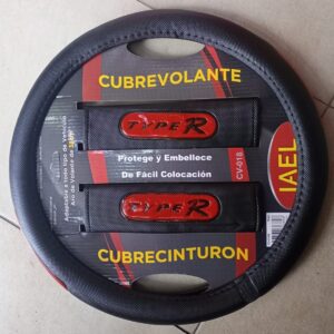 IAEL KIT CUBRE VOLANTE 38CM+CUBRE CINTURON C/REFLECTIVO "ROJO"
