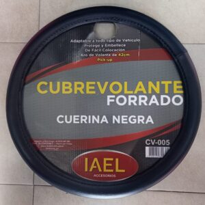 IAEL CUBRE VOLANTE 42CM TODO NEGRO LISO