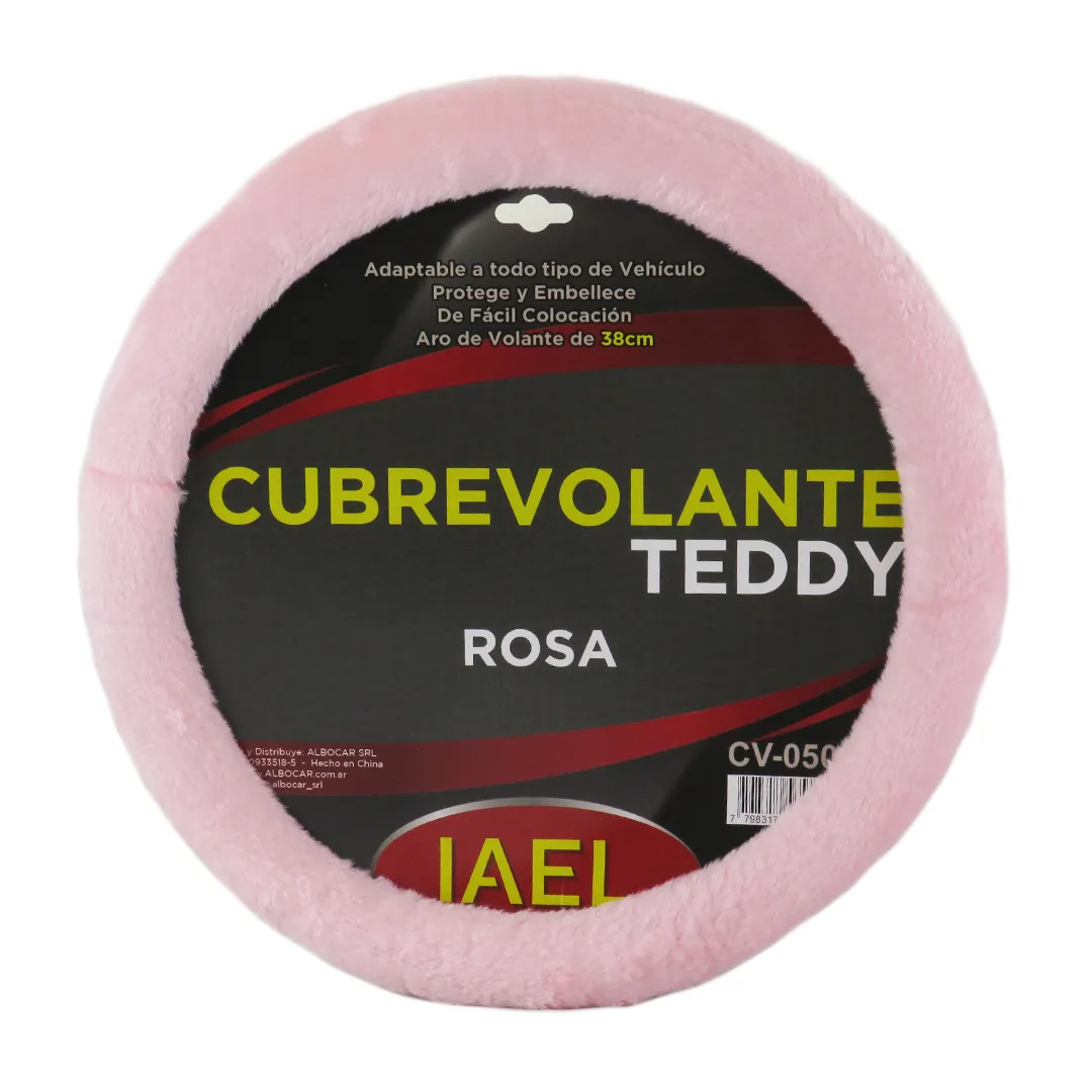 IAEL CUBRE VOLANTE 38CM PELUCHE ROSA
